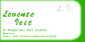 levente veit business card